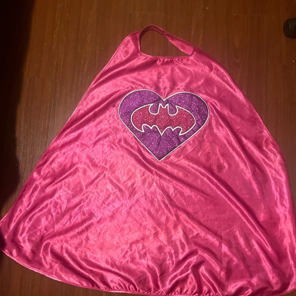 Pink Batman Cape with Heart Emblem